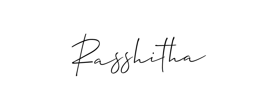 How to make Rasshitha name signature. Use Allison_Script style for creating short signs online. This is the latest handwritten sign. Rasshitha signature style 2 images and pictures png