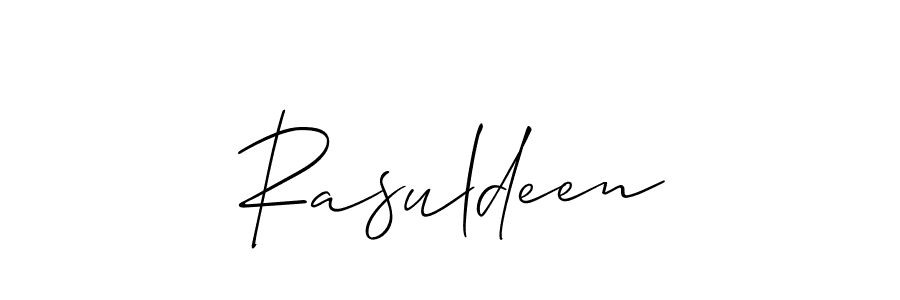 Make a beautiful signature design for name Rasuldeen. Use this online signature maker to create a handwritten signature for free. Rasuldeen signature style 2 images and pictures png
