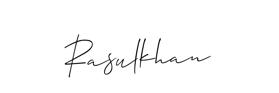 Similarly Allison_Script is the best handwritten signature design. Signature creator online .You can use it as an online autograph creator for name Rasulkhan. Rasulkhan signature style 2 images and pictures png