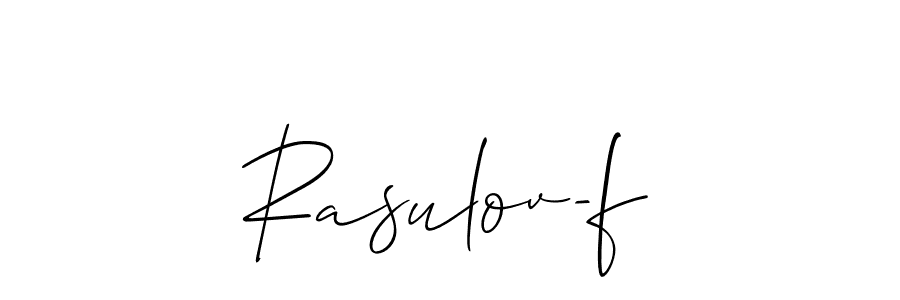 Also we have Rasulov-f name is the best signature style. Create professional handwritten signature collection using Allison_Script autograph style. Rasulov-f signature style 2 images and pictures png