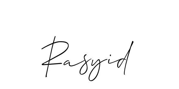 Use a signature maker to create a handwritten signature online. With this signature software, you can design (Allison_Script) your own signature for name Rasyid. Rasyid signature style 2 images and pictures png