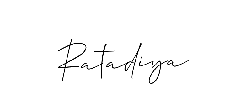 You can use this online signature creator to create a handwritten signature for the name Ratadiya. This is the best online autograph maker. Ratadiya signature style 2 images and pictures png