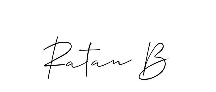 It looks lik you need a new signature style for name Ratan B. Design unique handwritten (Allison_Script) signature with our free signature maker in just a few clicks. Ratan B signature style 2 images and pictures png