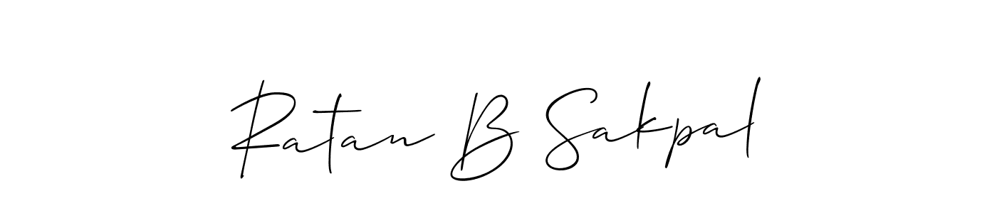 How to make Ratan B Sakpal signature? Allison_Script is a professional autograph style. Create handwritten signature for Ratan B Sakpal name. Ratan B Sakpal signature style 2 images and pictures png