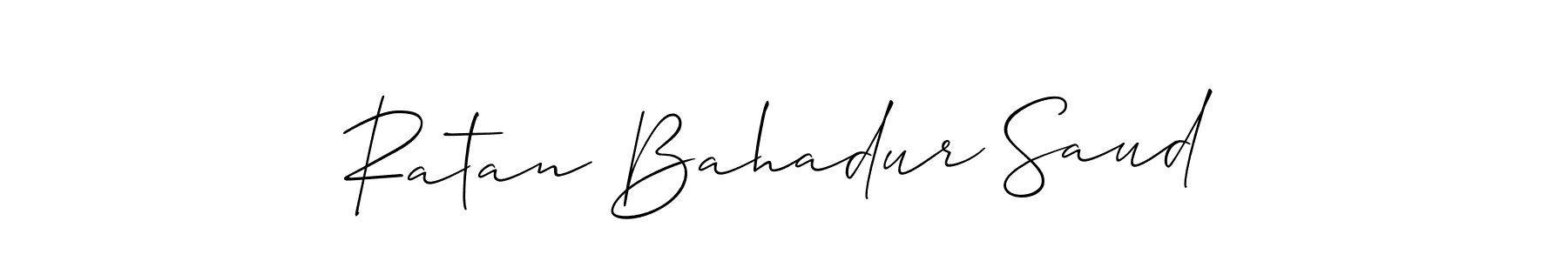 if you are searching for the best signature style for your name Ratan Bahadur Saud. so please give up your signature search. here we have designed multiple signature styles  using Allison_Script. Ratan Bahadur Saud signature style 2 images and pictures png