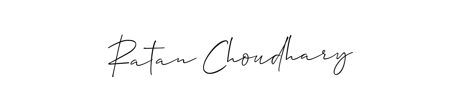 How to make Ratan Choudhary signature? Allison_Script is a professional autograph style. Create handwritten signature for Ratan Choudhary name. Ratan Choudhary signature style 2 images and pictures png