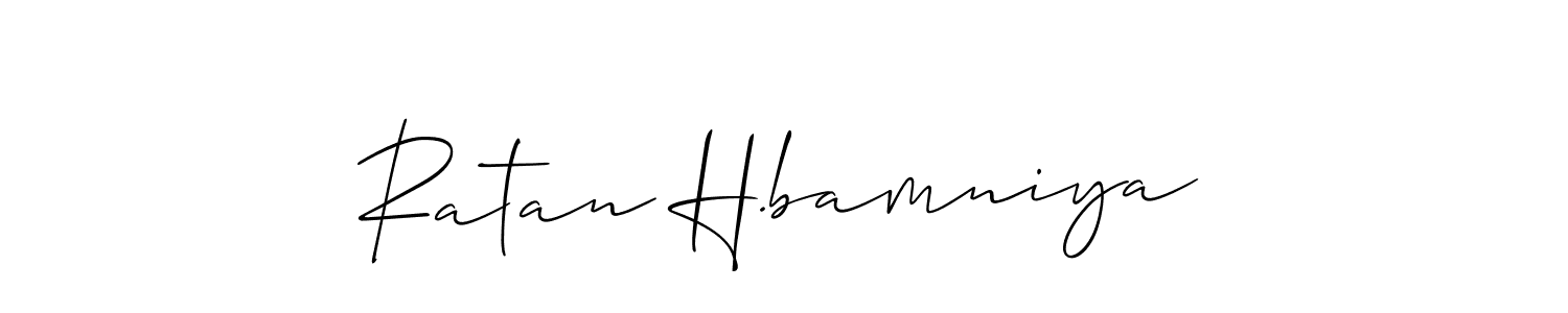 How to Draw Ratan H.bamniya signature style? Allison_Script is a latest design signature styles for name Ratan H.bamniya. Ratan H.bamniya signature style 2 images and pictures png