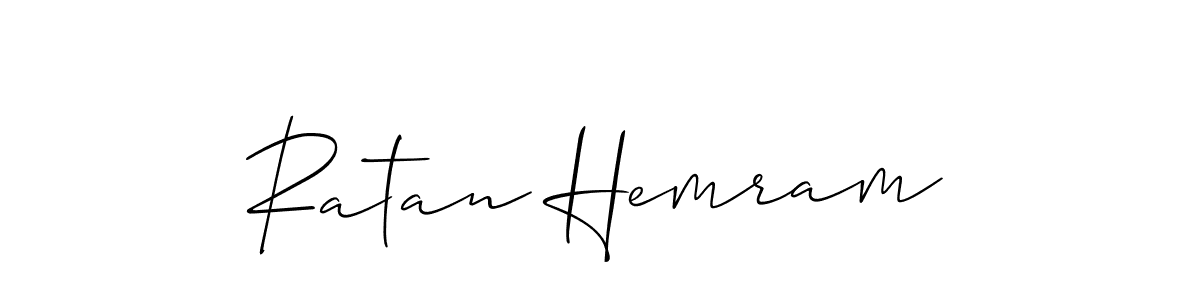 How to make Ratan Hemram name signature. Use Allison_Script style for creating short signs online. This is the latest handwritten sign. Ratan Hemram signature style 2 images and pictures png