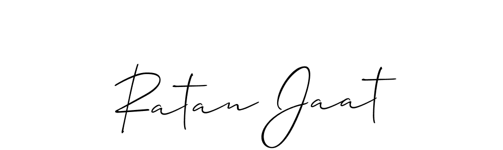 Design your own signature with our free online signature maker. With this signature software, you can create a handwritten (Allison_Script) signature for name Ratan Jaat. Ratan Jaat signature style 2 images and pictures png