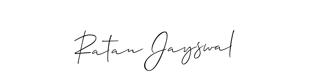 Create a beautiful signature design for name Ratan Jayswal. With this signature (Allison_Script) fonts, you can make a handwritten signature for free. Ratan Jayswal signature style 2 images and pictures png