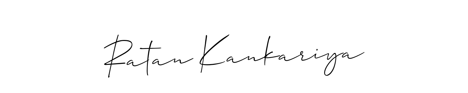 How to make Ratan Kankariya signature? Allison_Script is a professional autograph style. Create handwritten signature for Ratan Kankariya name. Ratan Kankariya signature style 2 images and pictures png