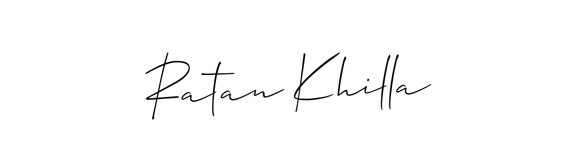 You should practise on your own different ways (Allison_Script) to write your name (Ratan Khilla) in signature. don't let someone else do it for you. Ratan Khilla signature style 2 images and pictures png