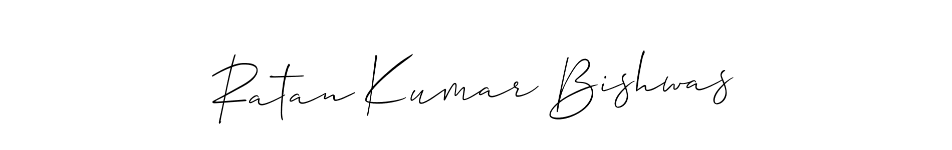 Use a signature maker to create a handwritten signature online. With this signature software, you can design (Allison_Script) your own signature for name Ratan Kumar Bishwas. Ratan Kumar Bishwas signature style 2 images and pictures png