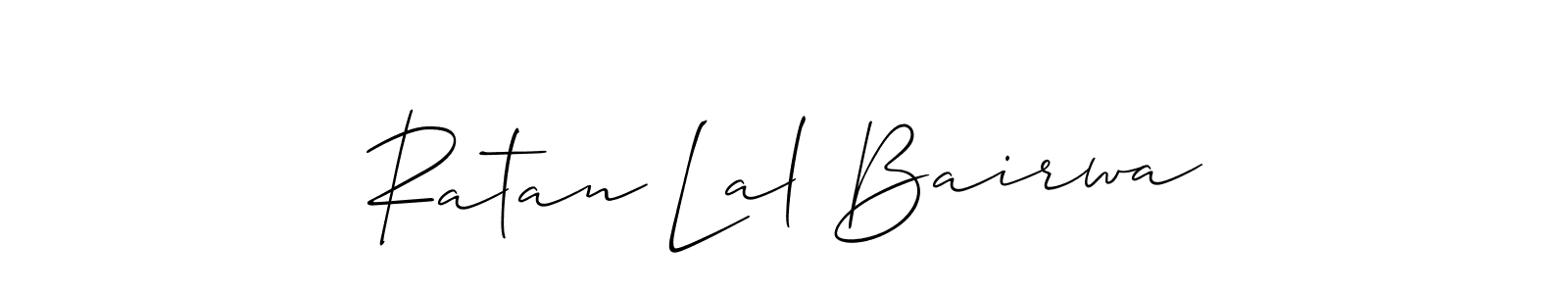Also we have Ratan Lal Bairwa name is the best signature style. Create professional handwritten signature collection using Allison_Script autograph style. Ratan Lal Bairwa signature style 2 images and pictures png