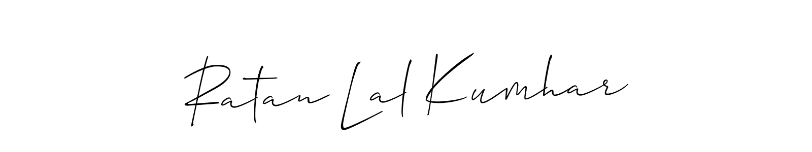 How to make Ratan Lal Kumhar name signature. Use Allison_Script style for creating short signs online. This is the latest handwritten sign. Ratan Lal Kumhar signature style 2 images and pictures png