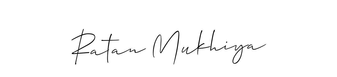 Create a beautiful signature design for name Ratan Mukhiya. With this signature (Allison_Script) fonts, you can make a handwritten signature for free. Ratan Mukhiya signature style 2 images and pictures png