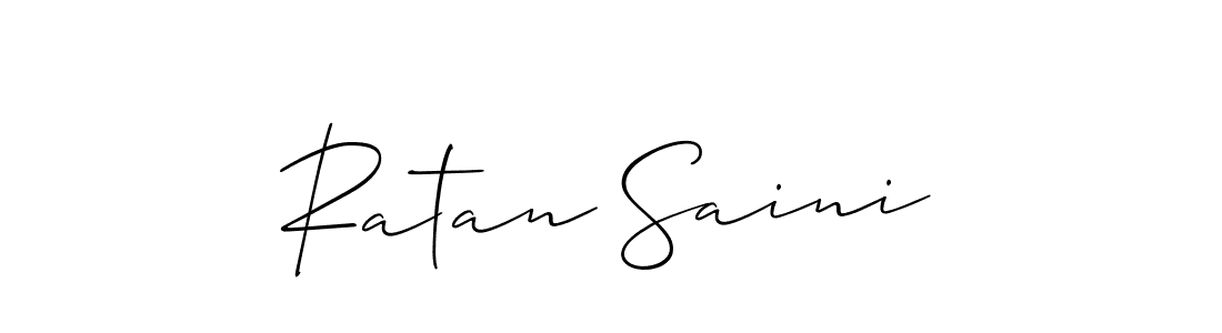 Make a short Ratan Saini signature style. Manage your documents anywhere anytime using Allison_Script. Create and add eSignatures, submit forms, share and send files easily. Ratan Saini signature style 2 images and pictures png