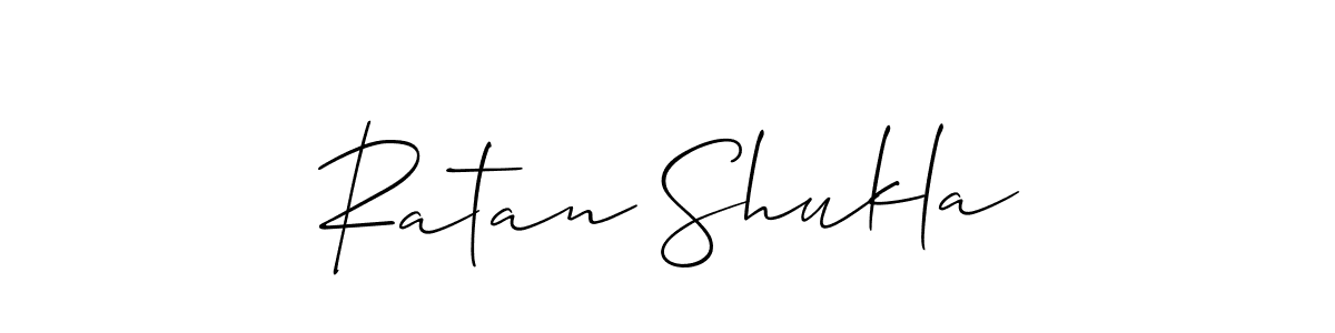 How to make Ratan Shukla name signature. Use Allison_Script style for creating short signs online. This is the latest handwritten sign. Ratan Shukla signature style 2 images and pictures png