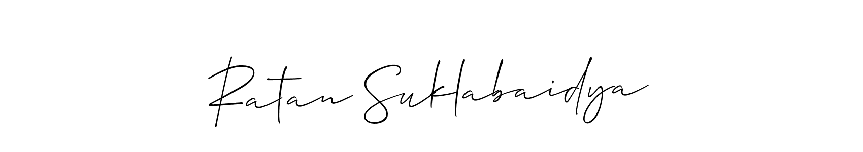 Design your own signature with our free online signature maker. With this signature software, you can create a handwritten (Allison_Script) signature for name Ratan Suklabaidya. Ratan Suklabaidya signature style 2 images and pictures png