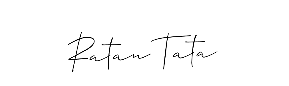 The best way (Allison_Script) to make a short signature is to pick only two or three words in your name. The name Ratan Tata include a total of six letters. For converting this name. Ratan Tata signature style 2 images and pictures png