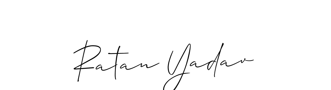 Design your own signature with our free online signature maker. With this signature software, you can create a handwritten (Allison_Script) signature for name Ratan Yadav. Ratan Yadav signature style 2 images and pictures png