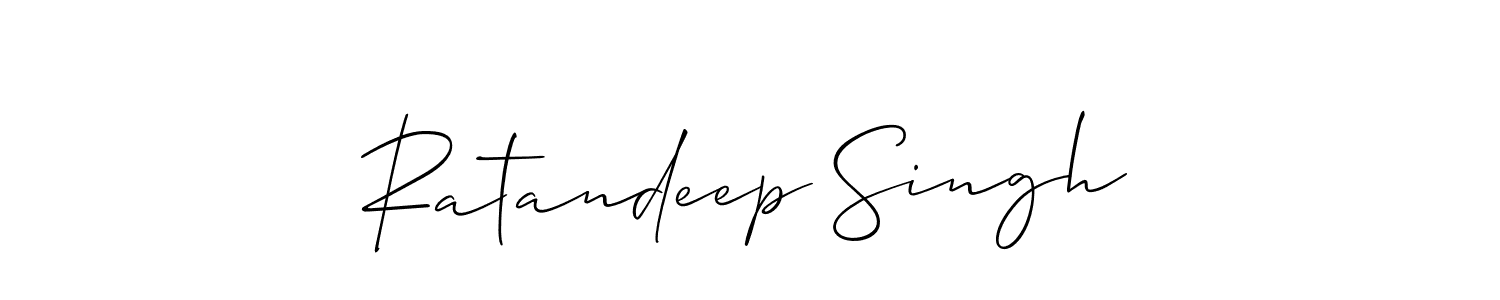 Also we have Ratandeep Singh name is the best signature style. Create professional handwritten signature collection using Allison_Script autograph style. Ratandeep Singh signature style 2 images and pictures png