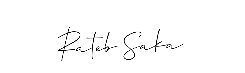 You should practise on your own different ways (Allison_Script) to write your name (Rateb Saka) in signature. don't let someone else do it for you. Rateb Saka signature style 2 images and pictures png