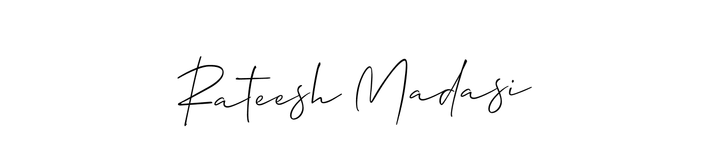 if you are searching for the best signature style for your name Rateesh Madasi. so please give up your signature search. here we have designed multiple signature styles  using Allison_Script. Rateesh Madasi signature style 2 images and pictures png