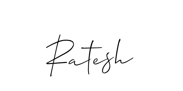 Design your own signature with our free online signature maker. With this signature software, you can create a handwritten (Allison_Script) signature for name Ratesh. Ratesh signature style 2 images and pictures png