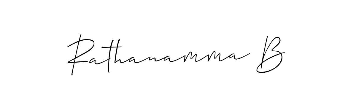 Also we have Rathanamma B name is the best signature style. Create professional handwritten signature collection using Allison_Script autograph style. Rathanamma B signature style 2 images and pictures png