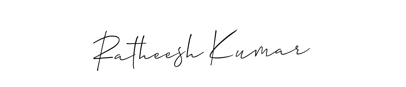 Make a short Ratheesh Kumar signature style. Manage your documents anywhere anytime using Allison_Script. Create and add eSignatures, submit forms, share and send files easily. Ratheesh Kumar signature style 2 images and pictures png