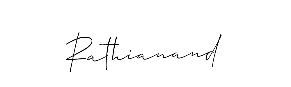 Use a signature maker to create a handwritten signature online. With this signature software, you can design (Allison_Script) your own signature for name Rathianand. Rathianand signature style 2 images and pictures png