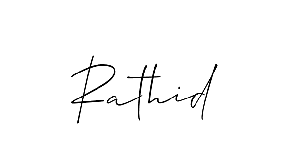 Make a short Rathid signature style. Manage your documents anywhere anytime using Allison_Script. Create and add eSignatures, submit forms, share and send files easily. Rathid signature style 2 images and pictures png
