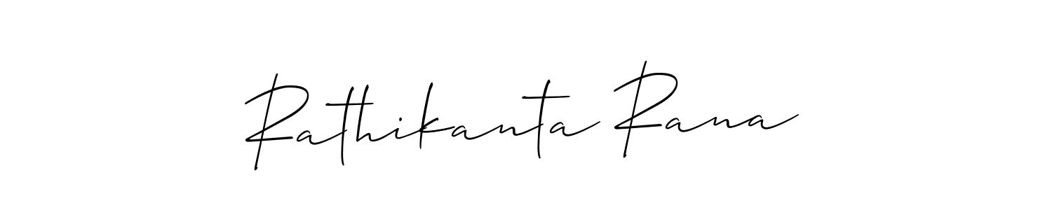 Similarly Allison_Script is the best handwritten signature design. Signature creator online .You can use it as an online autograph creator for name Rathikanta Rana. Rathikanta Rana signature style 2 images and pictures png