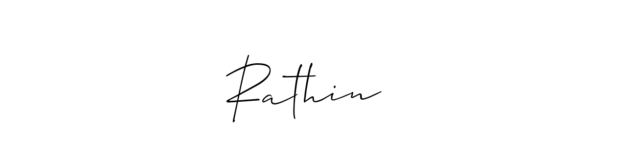 Create a beautiful signature design for name Rathin ♥️. With this signature (Allison_Script) fonts, you can make a handwritten signature for free. Rathin ♥️ signature style 2 images and pictures png