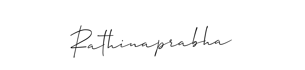 Use a signature maker to create a handwritten signature online. With this signature software, you can design (Allison_Script) your own signature for name Rathinaprabha. Rathinaprabha signature style 2 images and pictures png