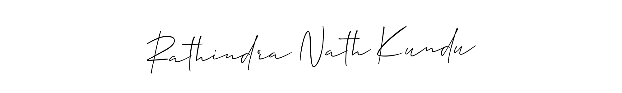 Use a signature maker to create a handwritten signature online. With this signature software, you can design (Allison_Script) your own signature for name Rathindra Nath Kundu. Rathindra Nath Kundu signature style 2 images and pictures png