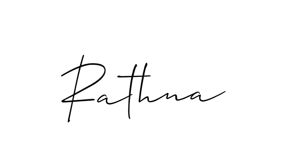 Rathna stylish signature style. Best Handwritten Sign (Allison_Script) for my name. Handwritten Signature Collection Ideas for my name Rathna. Rathna signature style 2 images and pictures png