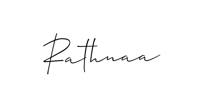 Design your own signature with our free online signature maker. With this signature software, you can create a handwritten (Allison_Script) signature for name Rathnaa. Rathnaa signature style 2 images and pictures png