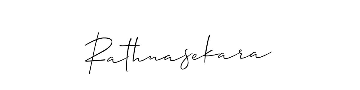 How to make Rathnasekara signature? Allison_Script is a professional autograph style. Create handwritten signature for Rathnasekara name. Rathnasekara signature style 2 images and pictures png