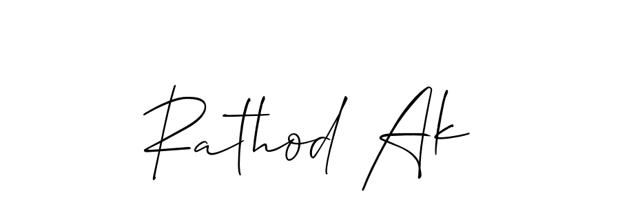 Also we have Rathod Ak name is the best signature style. Create professional handwritten signature collection using Allison_Script autograph style. Rathod Ak signature style 2 images and pictures png