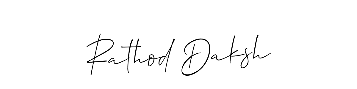 It looks lik you need a new signature style for name Rathod Daksh. Design unique handwritten (Allison_Script) signature with our free signature maker in just a few clicks. Rathod Daksh signature style 2 images and pictures png