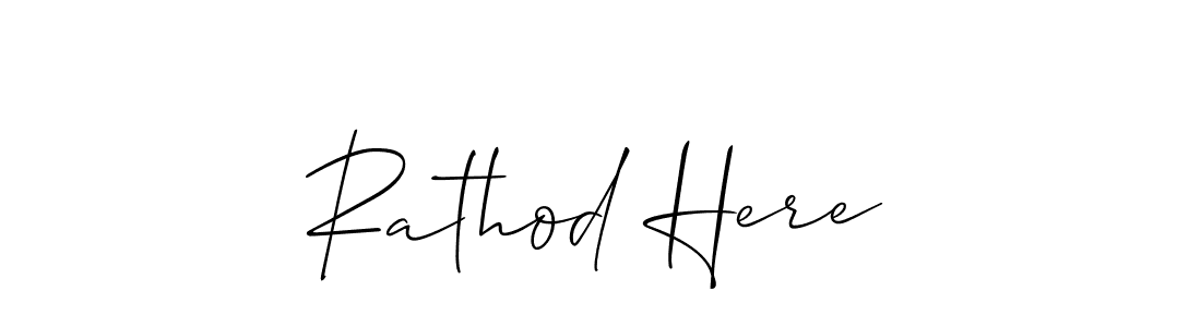Create a beautiful signature design for name Rathod Here. With this signature (Allison_Script) fonts, you can make a handwritten signature for free. Rathod Here signature style 2 images and pictures png