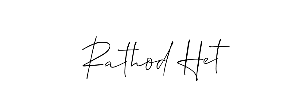 Rathod Het stylish signature style. Best Handwritten Sign (Allison_Script) for my name. Handwritten Signature Collection Ideas for my name Rathod Het. Rathod Het signature style 2 images and pictures png