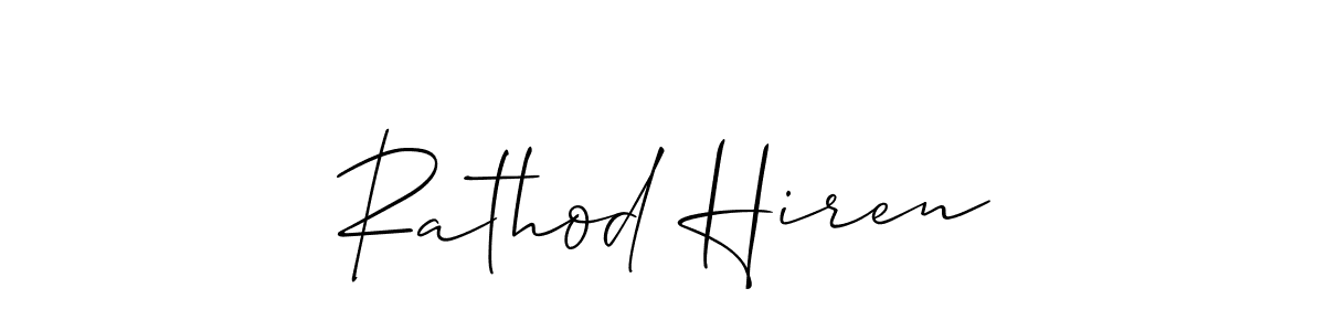 This is the best signature style for the Rathod Hiren name. Also you like these signature font (Allison_Script). Mix name signature. Rathod Hiren signature style 2 images and pictures png
