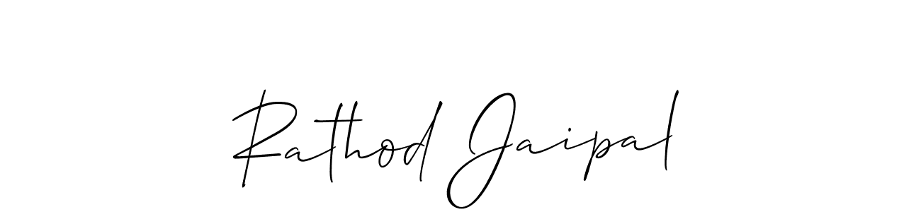 if you are searching for the best signature style for your name Rathod Jaipal. so please give up your signature search. here we have designed multiple signature styles  using Allison_Script. Rathod Jaipal signature style 2 images and pictures png