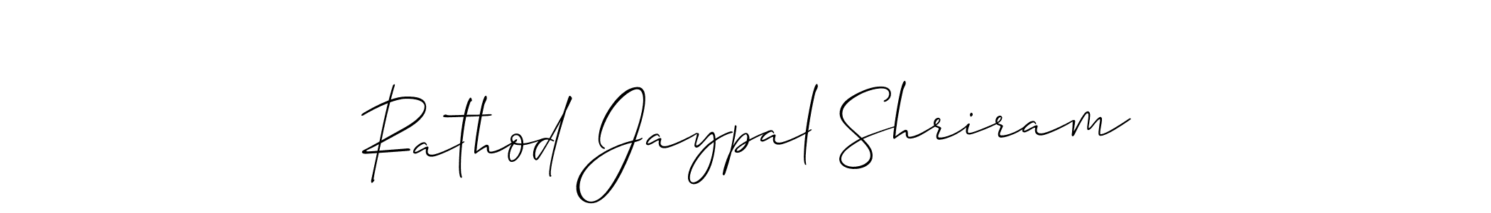 Also You can easily find your signature by using the search form. We will create Rathod Jaypal Shriram name handwritten signature images for you free of cost using Allison_Script sign style. Rathod Jaypal Shriram signature style 2 images and pictures png