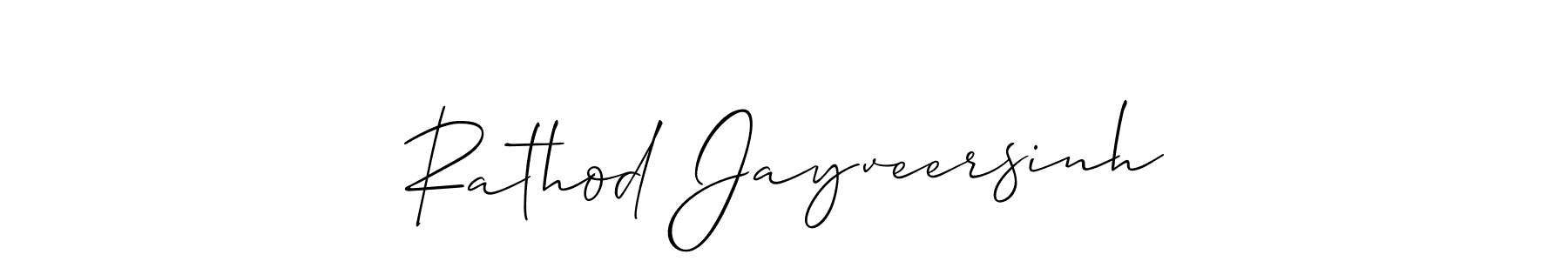 Use a signature maker to create a handwritten signature online. With this signature software, you can design (Allison_Script) your own signature for name Rathod Jayveersinh. Rathod Jayveersinh signature style 2 images and pictures png