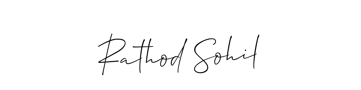 Also You can easily find your signature by using the search form. We will create Rathod Sohil name handwritten signature images for you free of cost using Allison_Script sign style. Rathod Sohil signature style 2 images and pictures png