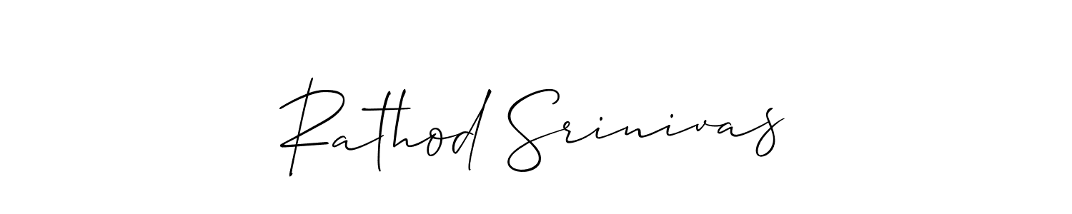 Also we have Rathod Srinivas name is the best signature style. Create professional handwritten signature collection using Allison_Script autograph style. Rathod Srinivas signature style 2 images and pictures png